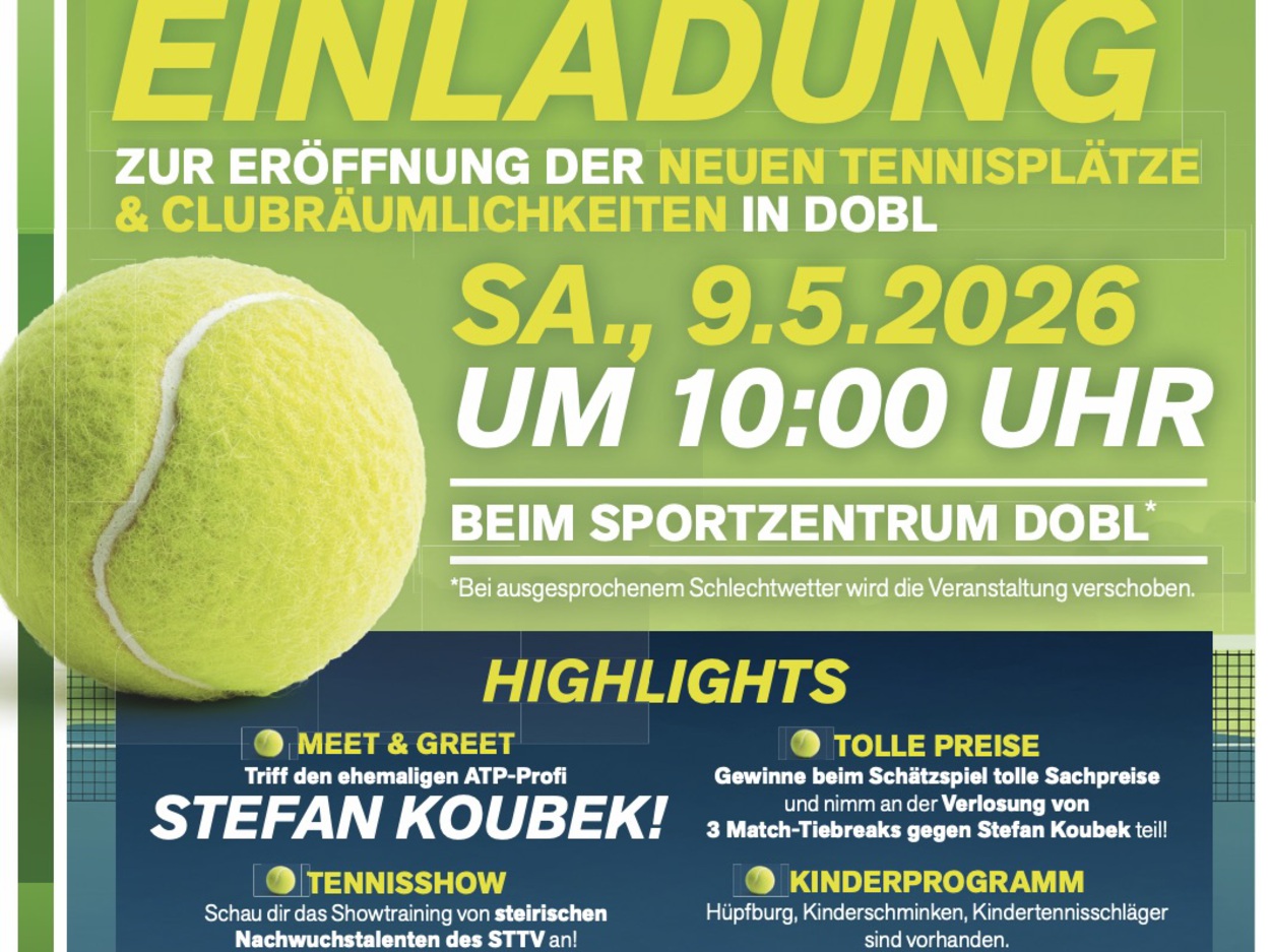Eröffnung neue Tennisanlage Dobl